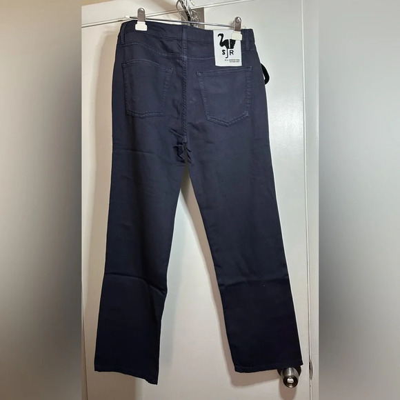 NWT Sandrine Rose x Free People Cotton Linen Blend Pants Gray Blue Size 30 - Picture 2 of 6